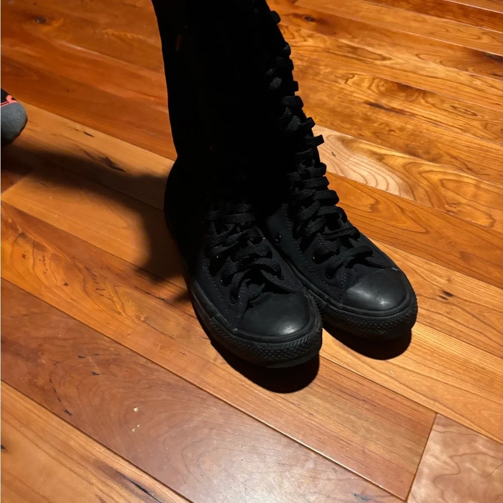 Converse Black Monochrome Knee-High Sneakers_5